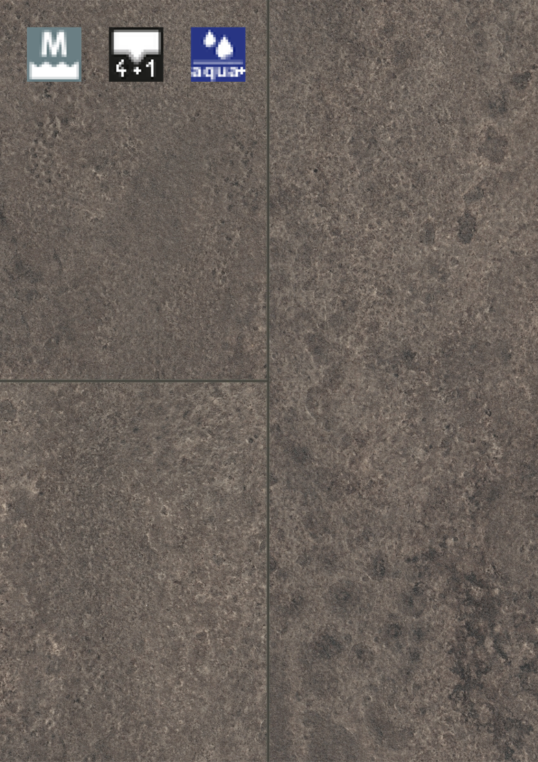 German Kingsize 8mm Brown Granite Tile Effect Laminate ...