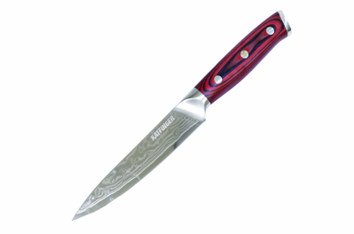 KATFINGER | Damaškový nůž univerzální 5" (12,9cm) | červený | KF206