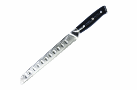 KATFINGER | Damaškový nůž na pečivo 8" (20cm) | černý | KF104