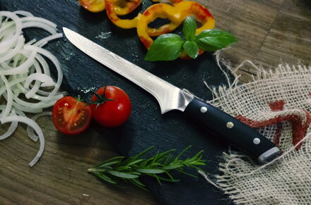 KATFINGER | Damaškový nůž vykošťovací 6,3" (16cm) | černý | KF105